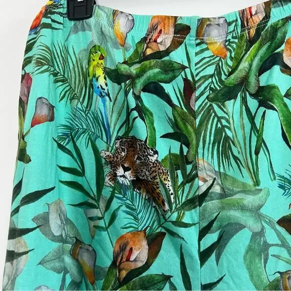 NEW Johnny Was Jungle Print Pajama Shorts Boho Lounge Sleep Shorts - Picture 5 of 7